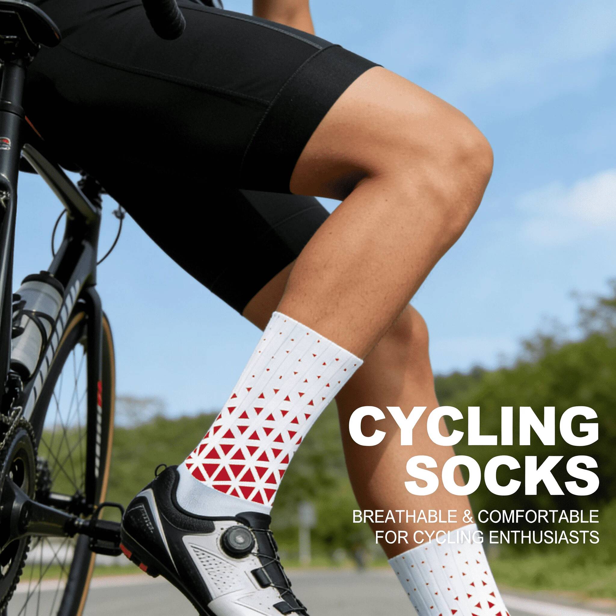 Cycling Gear For Men - 2026 Professional Anti-Slip Cycling Socks Sweat-Absorbent