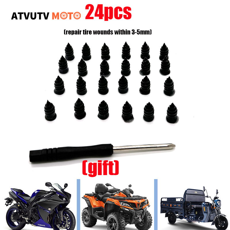 Bike Tube Repair Kit - 12PCS 24PCS Motorcycle Vacuum Tyre Repair