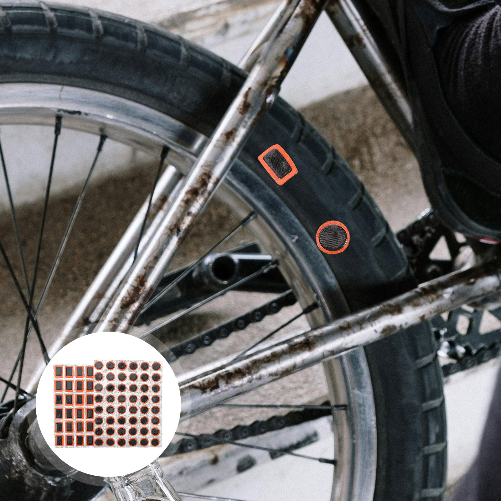 Bike Tube Repair Kit - 2Sheets Bike Tire Repair Patch Kit