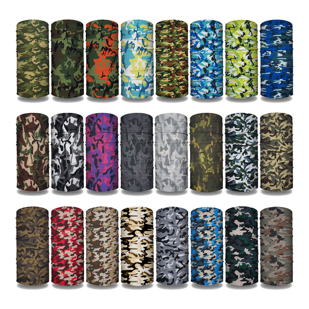 Cycling Gear For Men - CM01-CM33 Camo Printed Bandanas Seamless Tube