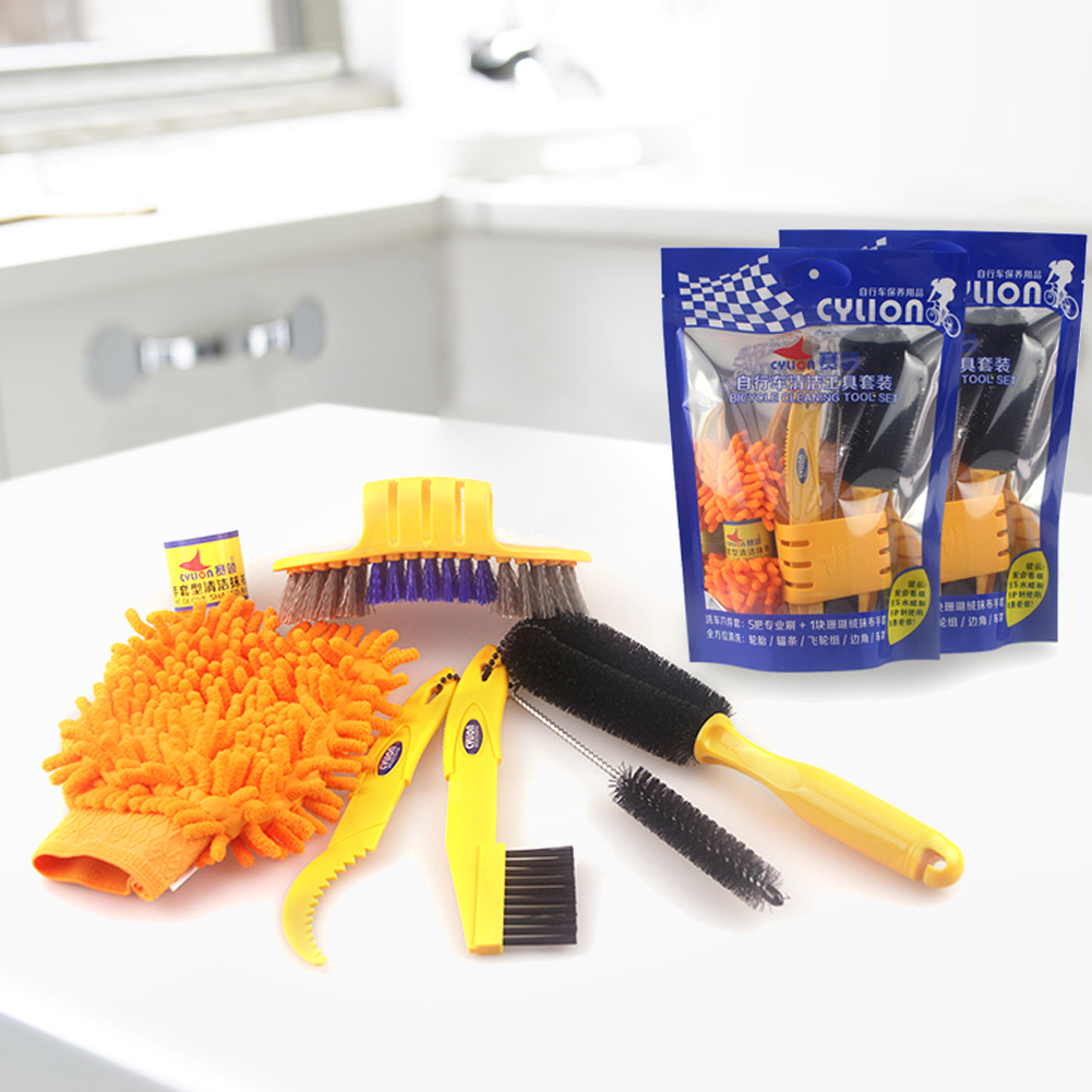Bike Chain Cleaner - 6Pcs Chain Cleaner Multi-Function Tyre Brush