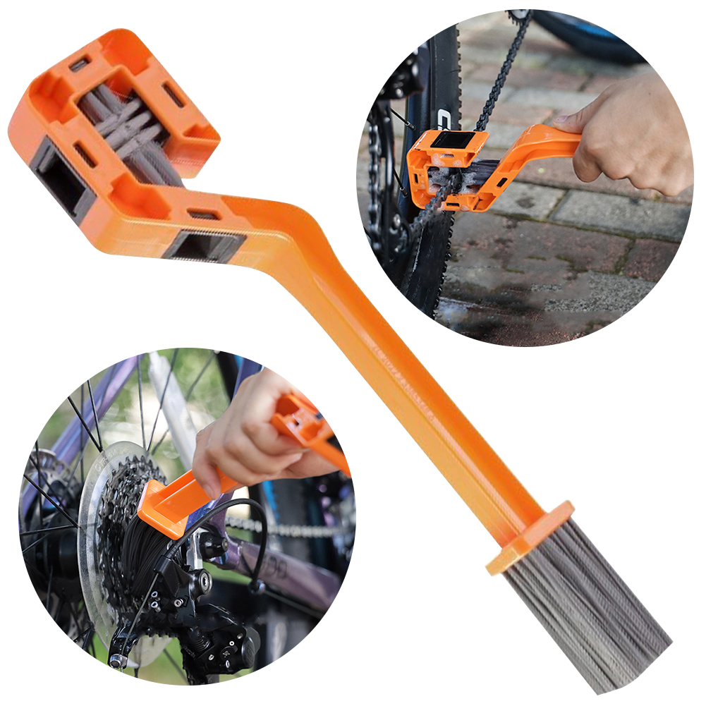Bike Chain Cleaner - Double Head Bicycle Chain Cleaning Brush