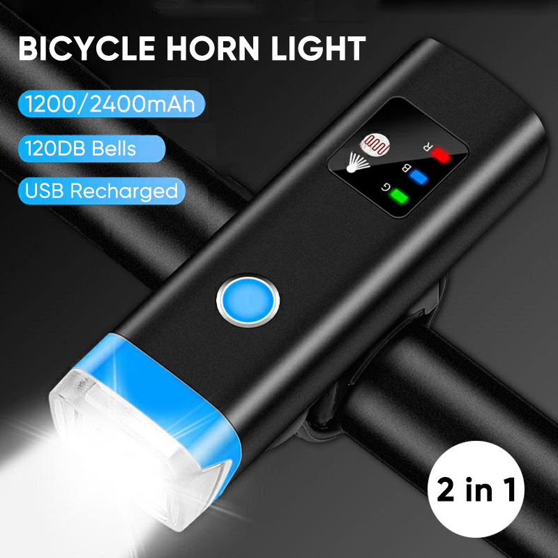 Bike Bell - Bicycle Horn Light Bright 2400mAh Bicycle